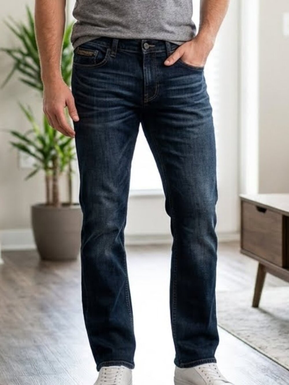 Buffalo David Bitton Men's Jeans Fellow Bootcut Dark Wash Denim Waist 30"